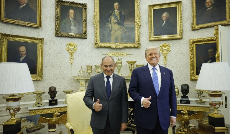Никол Пашинян и Дональд Трамп на встрече в Вашингтоне