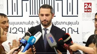 Рубен Рубинян выступает с заявлением об избирательных взятках в Севане