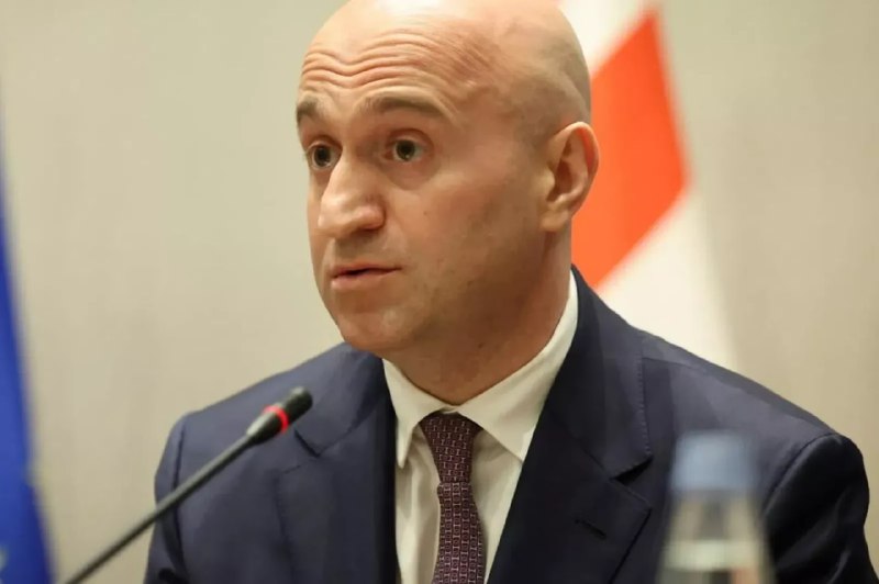 Министр внутренних дел Грузии Сулхан Тамазашвили во время визита в Армению