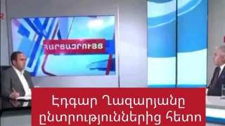 Эдгар Казарян на избирательном участке в Севане до и после выборов