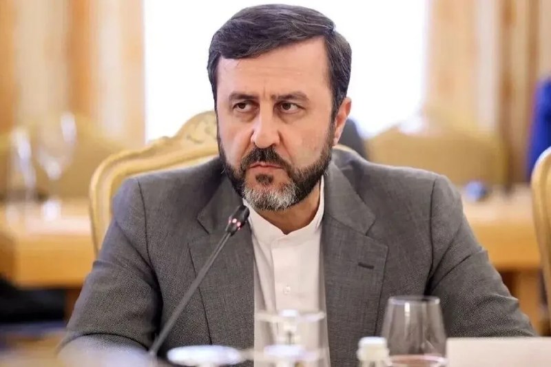 Заместитель министра иностранных дел Ирана Казем Гарибабади делает заявление о переговорах с США