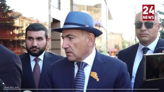Никол Пашинян на брифинге в Ереване, отвечает на вопросы о будущем Алена Симоняна
