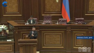 Зал Национального собрания Армении во время обсуждения закона о избирательных взятках